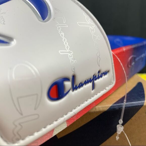 Champion Red White And Blue Slides Womens 7 / 9 - Picture 6 of 11